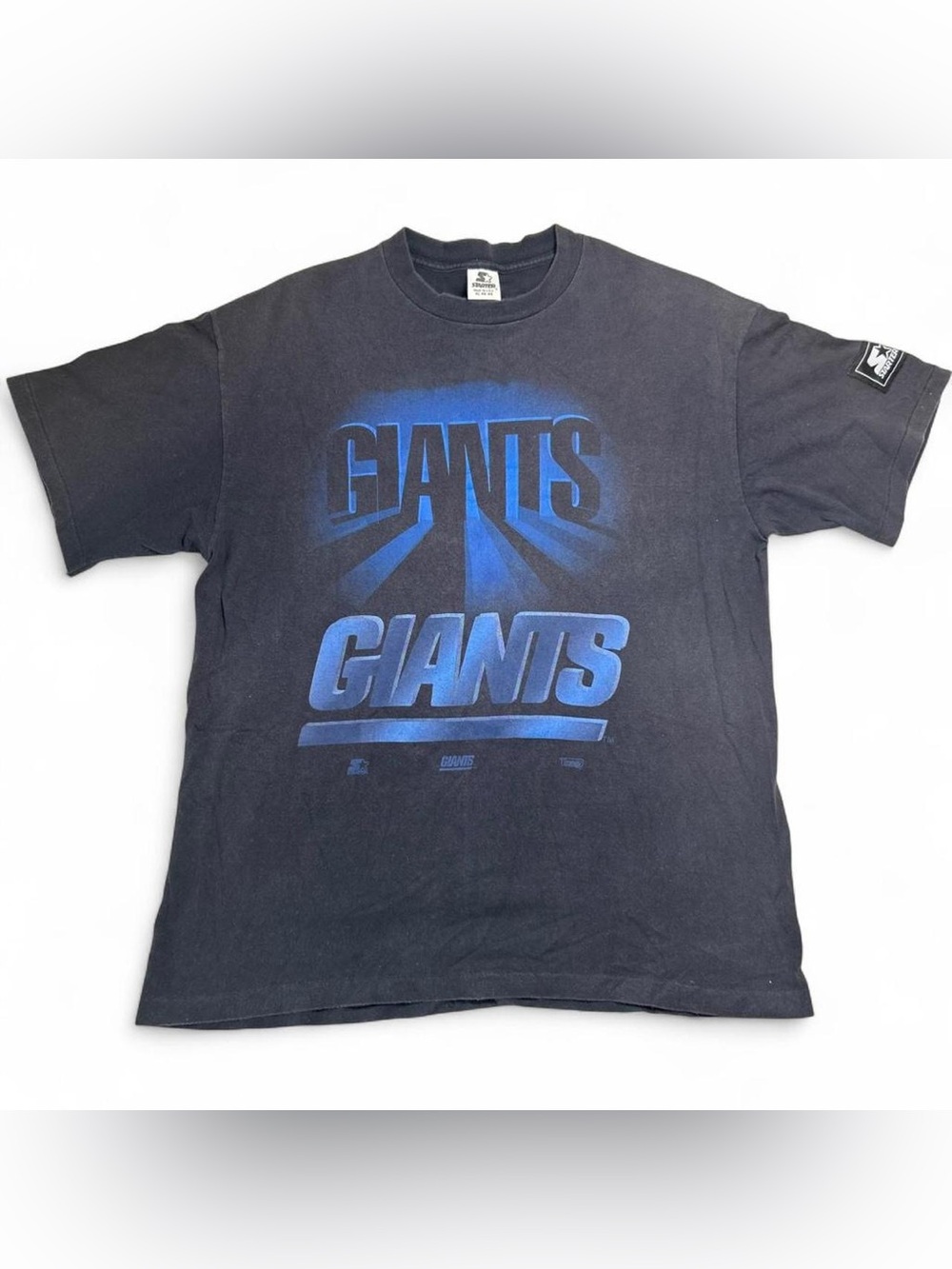 Vintage 90s Giants Starter NFL T Shirt Made in USA XL Black